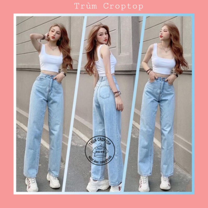 Áo Thun Sát Nách Bản To Dáng Croptop 2 Màu Đen - Trắng Dành Cho Nữ