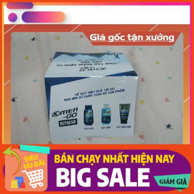 [Click Mua Ngay] Sale sốc 30 gói dầu gội, sữa tắm, sữa rửa mặt xmen go refresh hương bạc hà