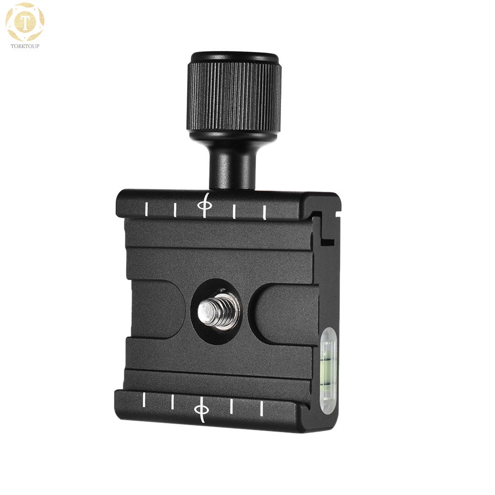 Shipped within 12 hours】 Andoer QR-50 Quick Release Plate Clamp Adapter with Built-in Bubble Level for Arca Swiss RRS Wimberley Tripod Ball Head Clamp [TO]