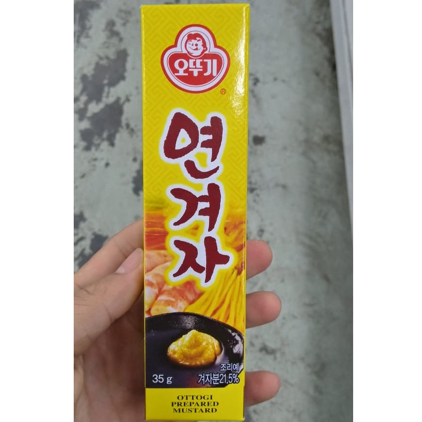 Mù tạt tuýp hàn quốc, mù tạt vàng dạng tuýp 35g - 연와사비, 연겨자