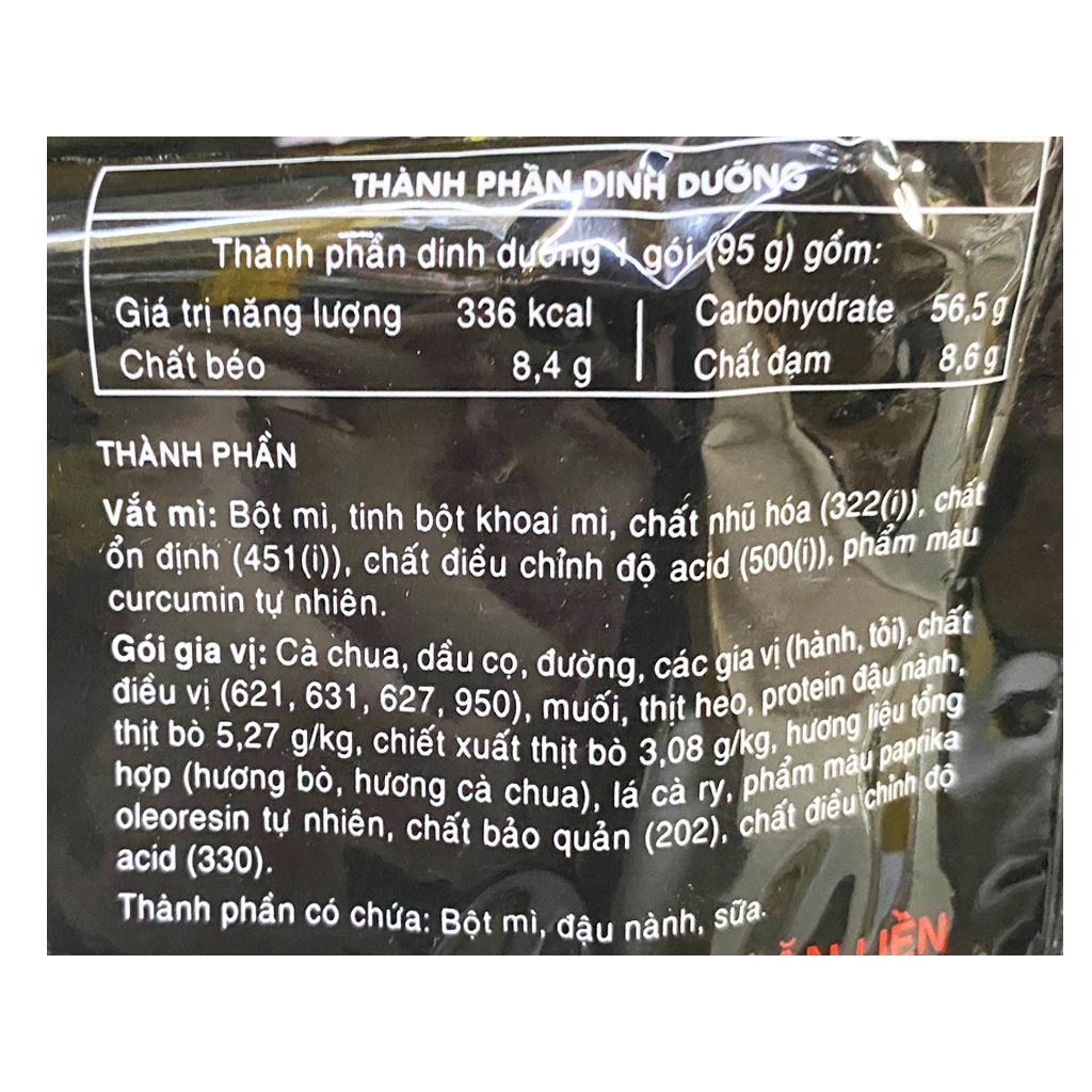 Thùng 24 gói Mỳ Spaghetti Bistro Vị Bò Bằm Gói 95G