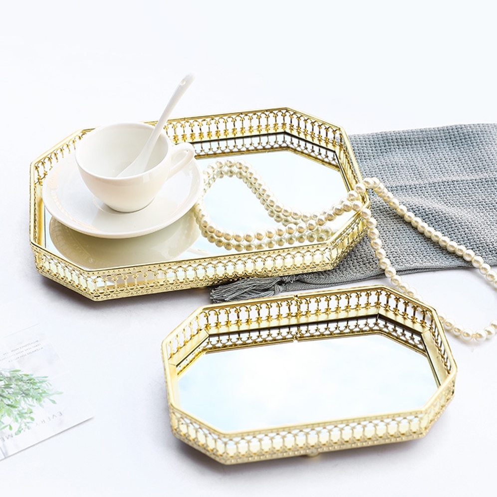 Khay đựng đồ trang điểm/ trang sức mặt gương độc đáo