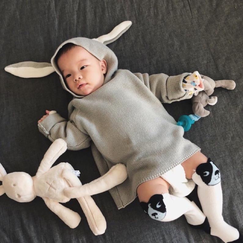 Thú bông cho bé - Thỏ gấu bông cho bé ôm ngủ mama&amp;papa nhiều màu sắc