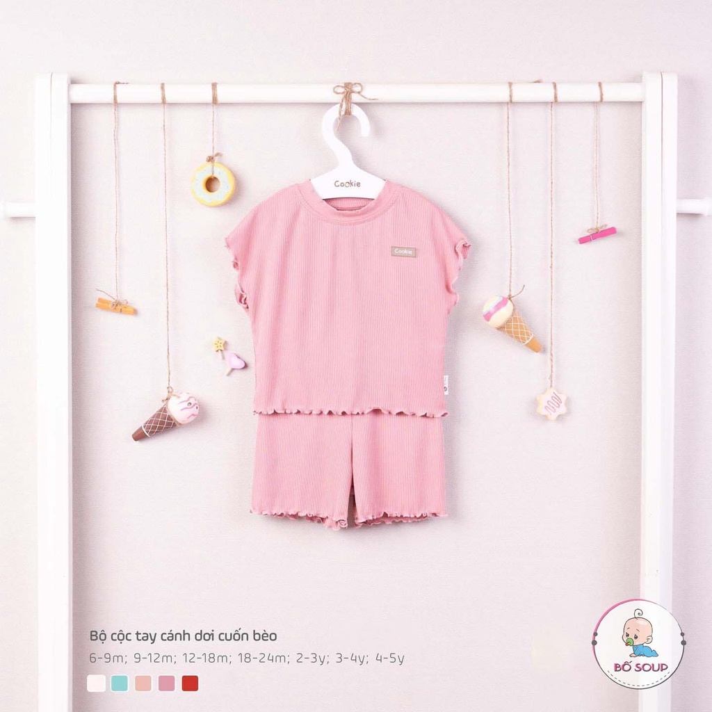 Bộ cộc tay cánh dơi cuốn bèo Cookie