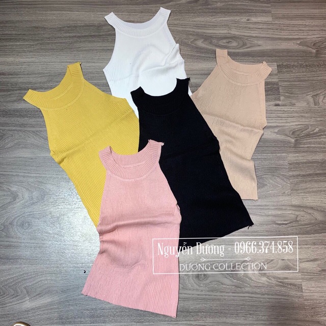 Áo len trơn cổ yếm chất đẹp