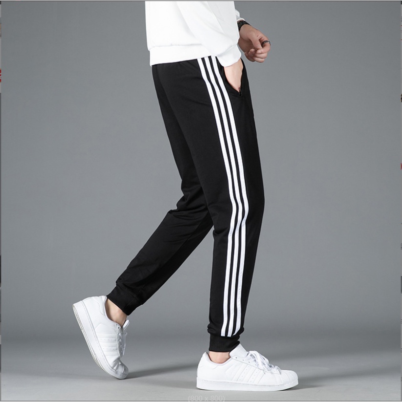 Quần Thể Thao Nam Jogger 3 sọc &amp; 1 sọc chất vải thể thao umi 2 da dày dặn