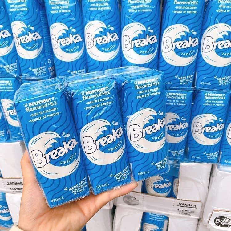 (Lốc 6 hộp) Sữa tươi Breaka tăng chiều cao tốt nhất cho bé hộp 250ml date 2023