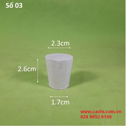 Nút cao su dùng cho phòng thí nghiệm từ số 000,00,0,1,2,3,4,5,6,7,8,9