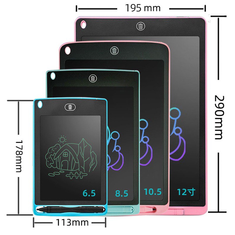 Bảng vẽ điện tử cho bé tự xóa thông minh màn hình lcd chịu được nước và và đập mạnh