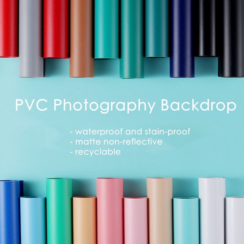 Phông Nền Chụp Ảnh Màu Trơn Chống Thấm Nước Bằng PVC Kích Thước 50X100CM
