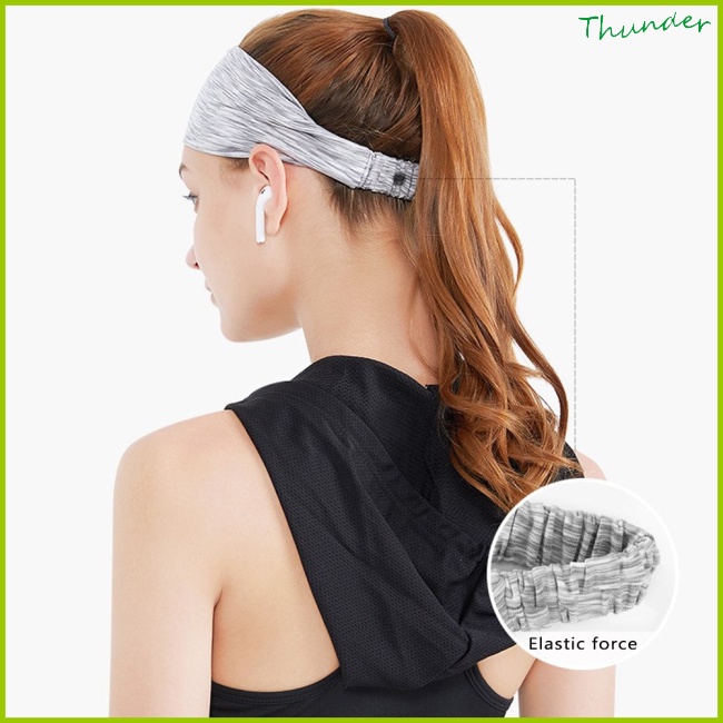 Nữ thể thao Băng đô thể thao Chạy bộ ngoài trời Tập thể dục Yoga thấm hút mồ hôi Thoáng khí Nhiều màu sắc Khăn trùm đầu đàn hồi chống mồ hôi Thắt lưng