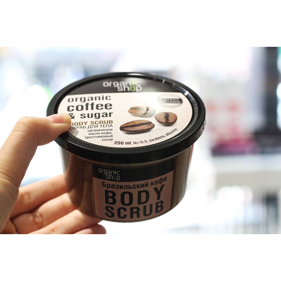 Tẩy da chết toàn thân Organic Shop Organic Coffee & Sugar Body Scrub