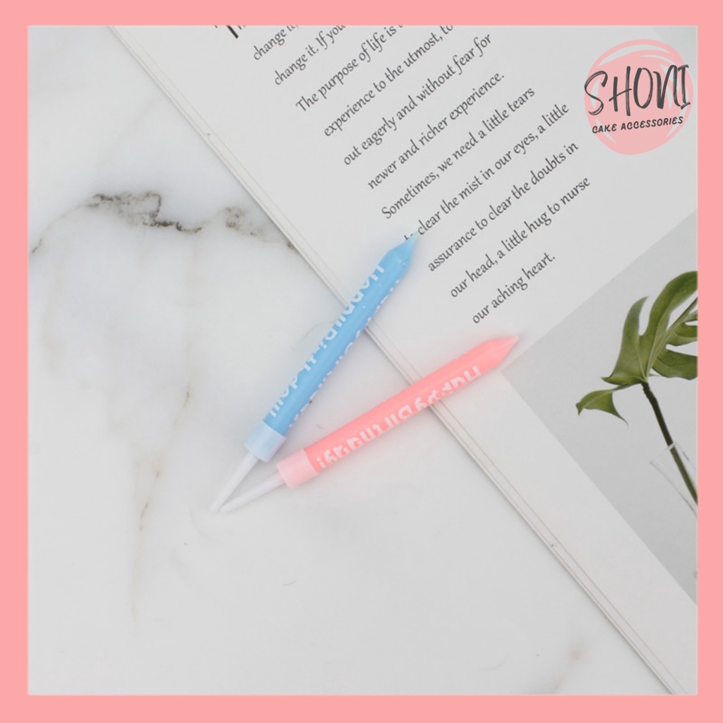 Nến Sinh Nhật Hàn Quốc HPBD Nhiều Màu Sắc Trang Trí Bánh Kem