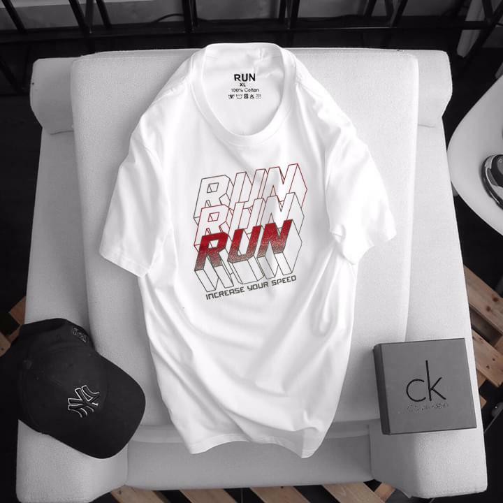 Áo thun RUN cổ tròn nam