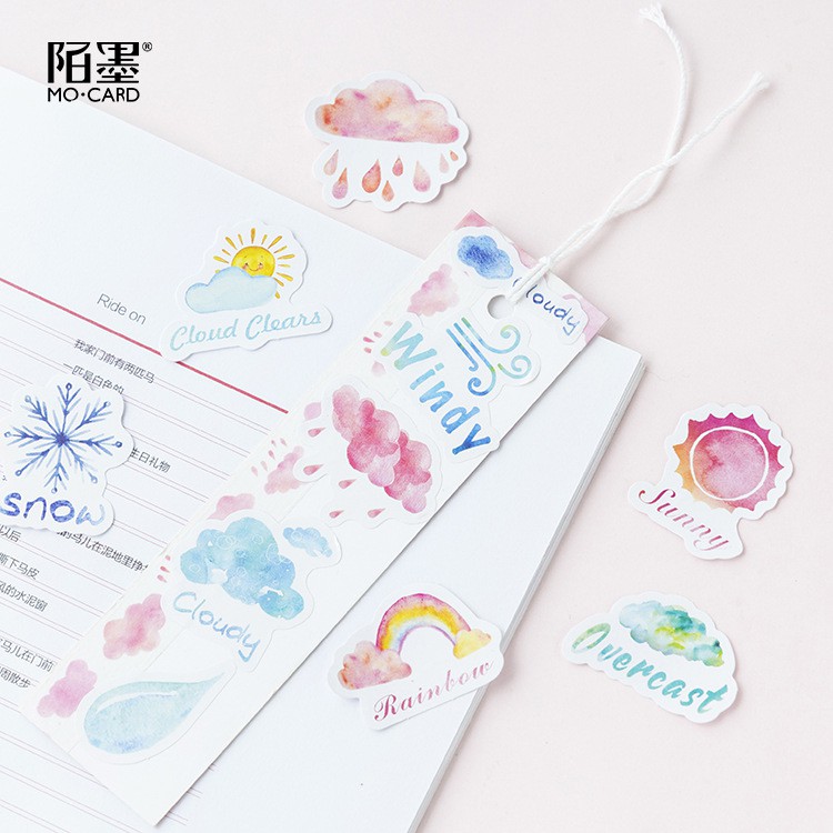 Bộ Sticker / Hình dán Họa Tiết Thời Tiết (45 Hình)
