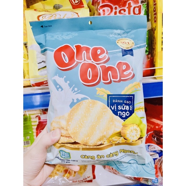 BÁNH GẠO ONEONE TẢO BIỂN,SỮA NGÔ, BỒ NƯỚNG, PHÔ MAI NGÔ, NGỌT DỊU [ĐỦ VỊ]