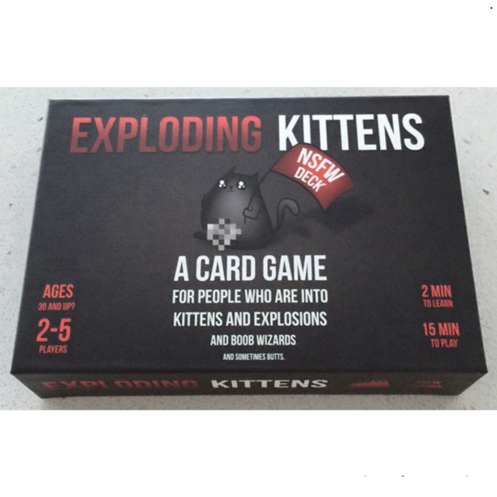 Mèo nổ cảm tử exploding kittens cơ bản giá rẻ (đen, đỏ) HÀNG CHUẨN