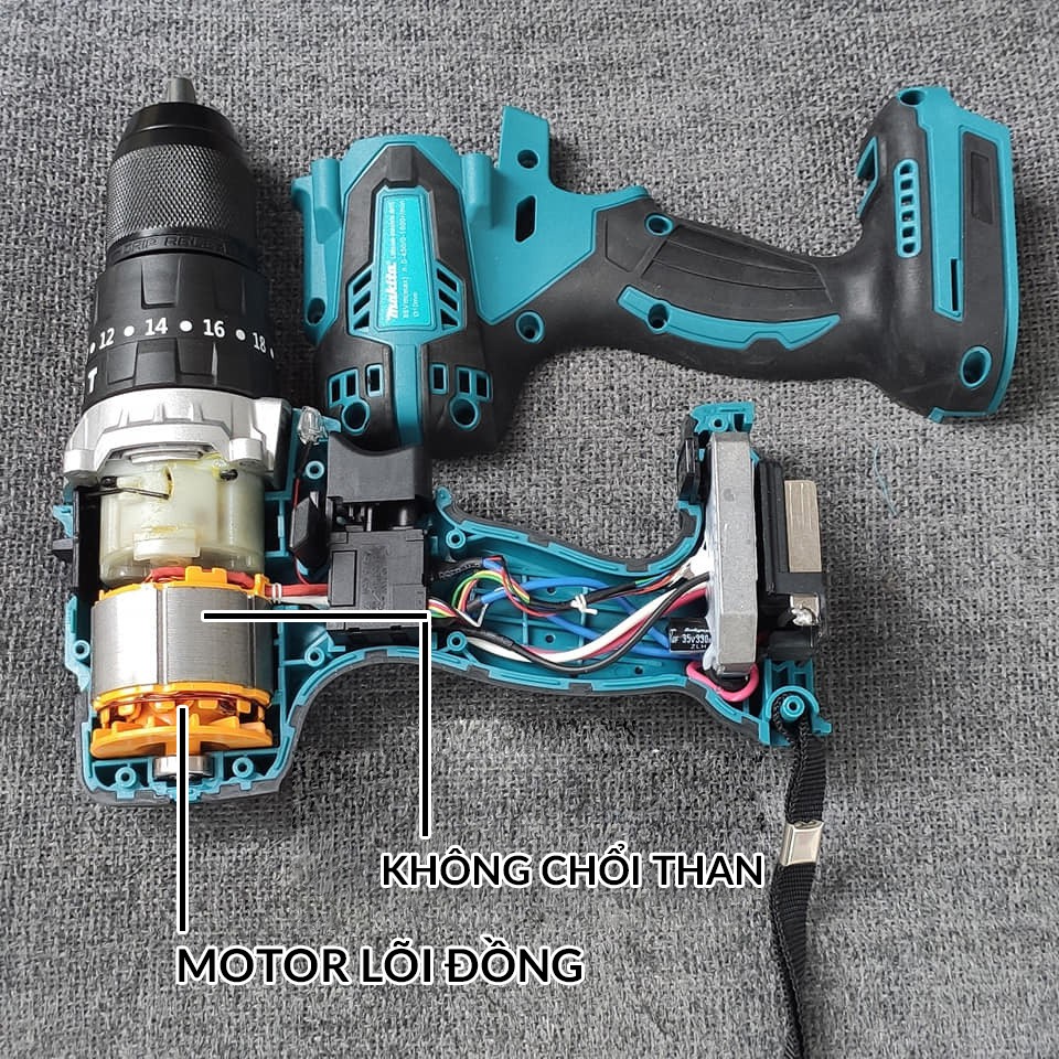 [FREESHIP] MÁY KHOAN MAKITA 36V - KHÔNG CHỔI THAN - CÓ BÚA, BẮT VÍT, SIẾT BULONG ,PIN 10 CELL - MÁY KHOAN PIN MAKITA 36V