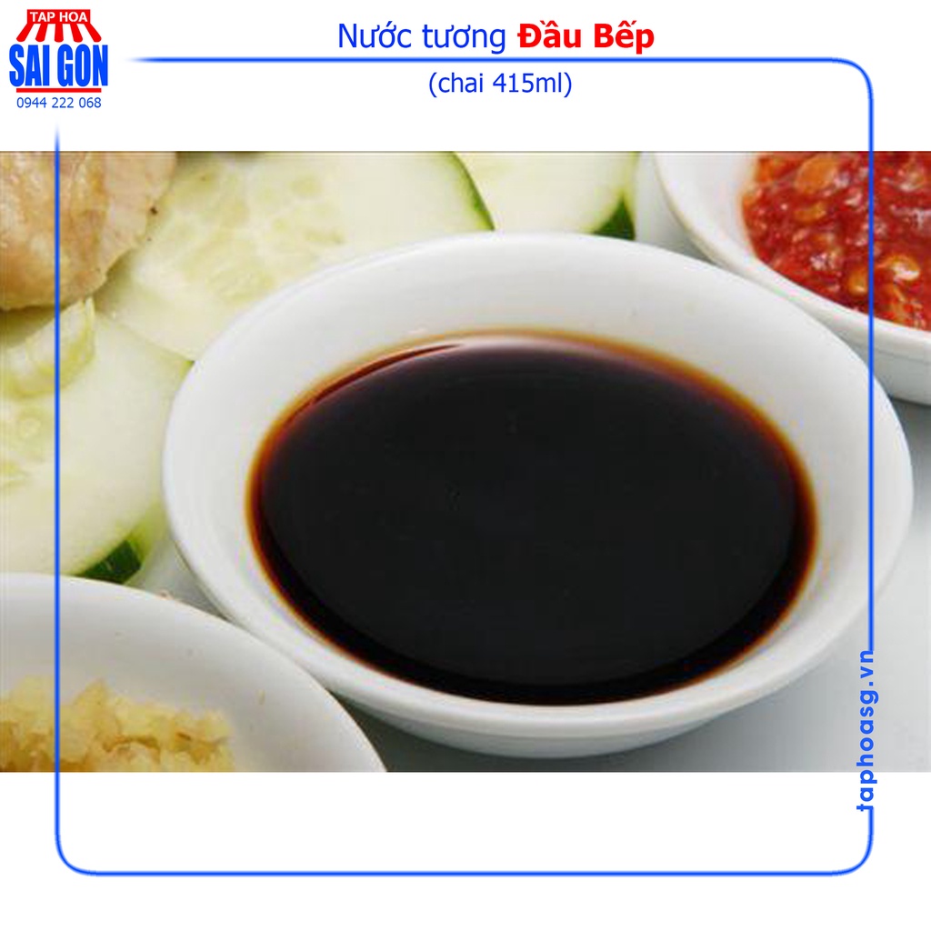 Nước Tương Đầu Bếp Sen Hồng Chai 415ml mang đậm hương vị truyền thống cho các món chấm và nêm cho các bà nội trợ Việt