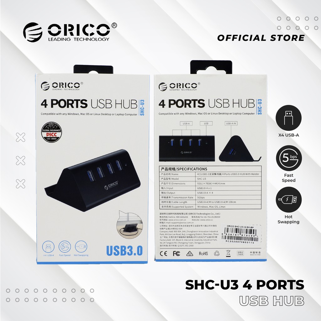 Bộ Chia 4 Cổng Usb 3.0 Orico Shc-U3