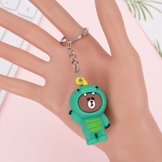 🐻 Móc khoá gấu Dino Brown