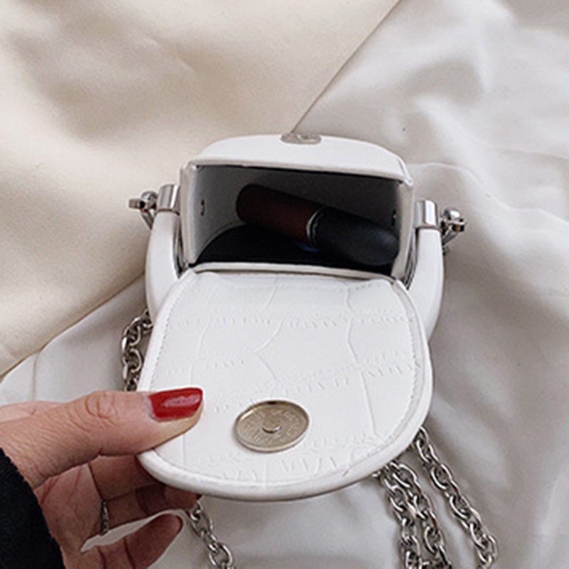 Túi Đeo Chéo mini Họa Tiết Đá Phong Cách retro Pháp Cho Nữ