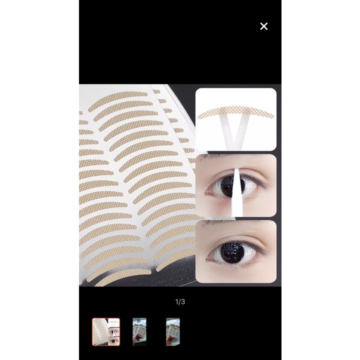 Miếng dán kích mí luxky  không lộ có sẵn keo dễ dàng tạo 2 mí tiện lợi tạo hai mí giup cho đôi mắt to chòn