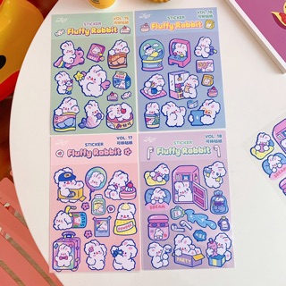 Sticker dán - Nhãn dán MILKJOY thỏ FLUFFY RABBIT