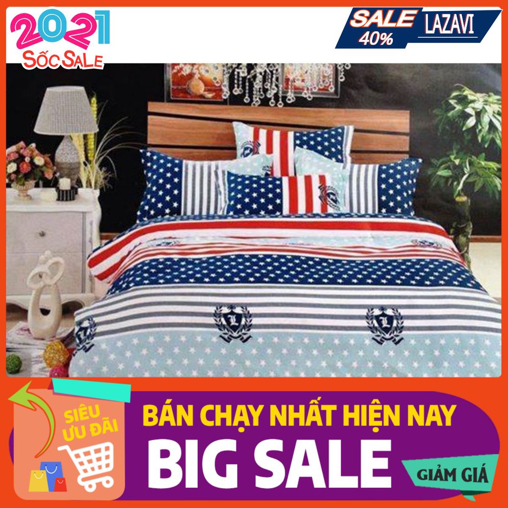 Bộ ga gối cờ mỹ LV17
