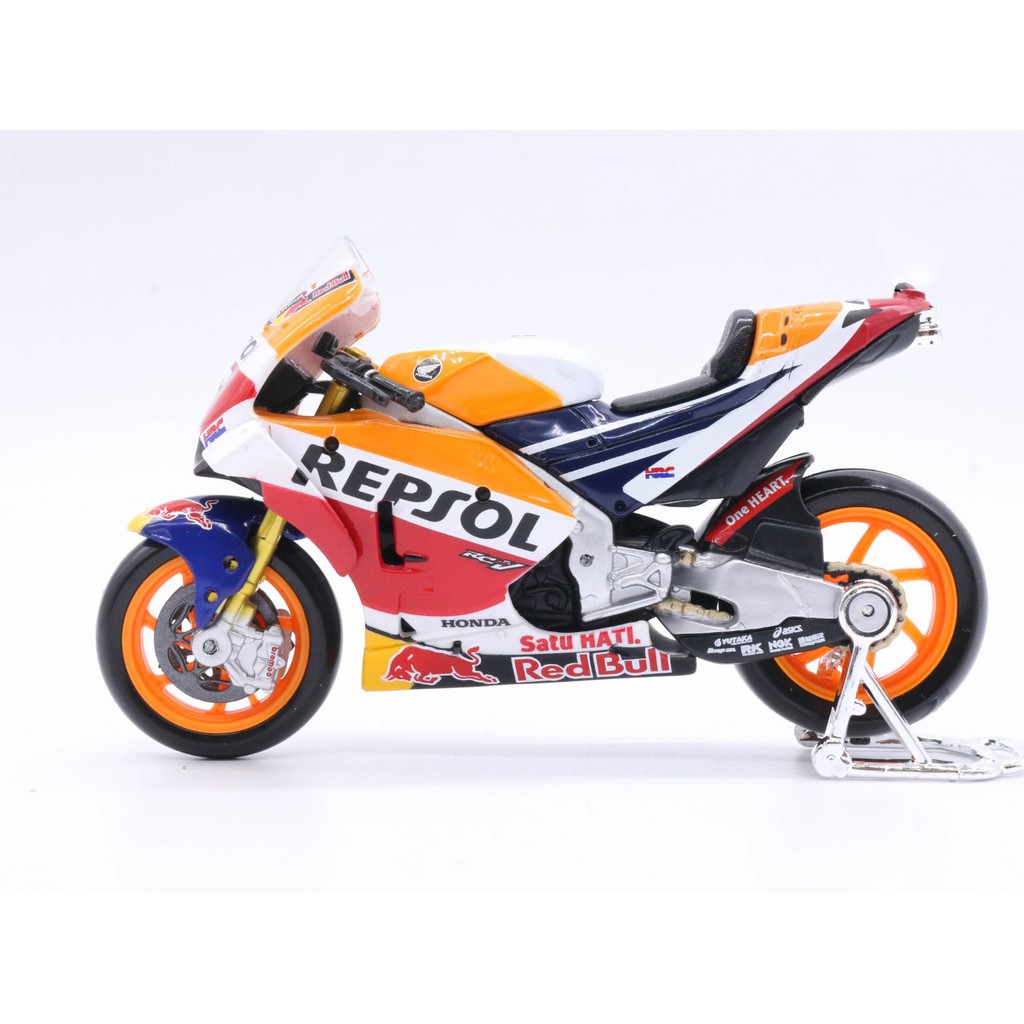 XE MÔ HÌNH MOTO GP HONDA RC213V REPSOL 2018 NO.93 - MAISTO tỷ lệ 1:18