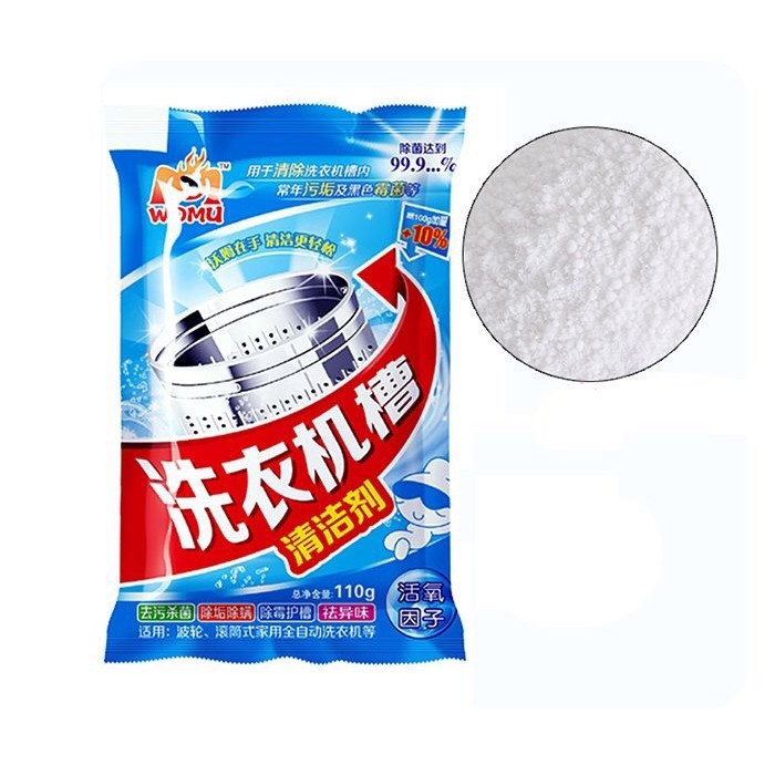 Bột vệ sinh máy giặt diệt khuẩn khử mùi an toàn cho gia đình - Bột Tẩy Lồng Giặt 100gr Tiện Lợi