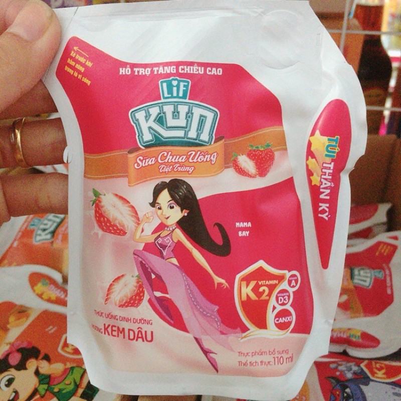 [Date mới] 1 túi sữa Kun các vị cacao, dâu, cam 110ml | BigBuy360 - bigbuy360.vn
