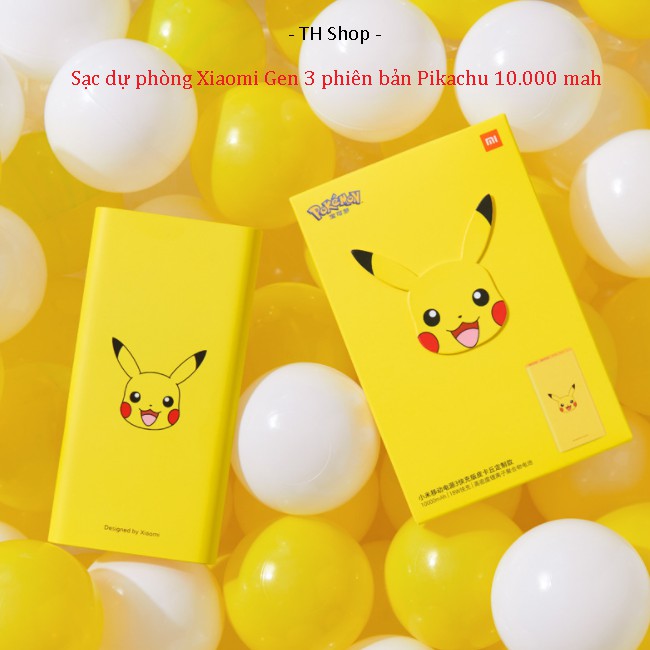 Sạc dự phòng Xiaomi Gen 3 Pikachu (phiên bản Pikachu Edison) - siêu đáng yêu