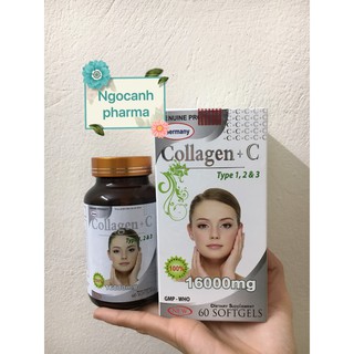 Collagen C 16000mg đẹp da, chống lão hóa, mờ thâm, trắng da Hộp 60 viên