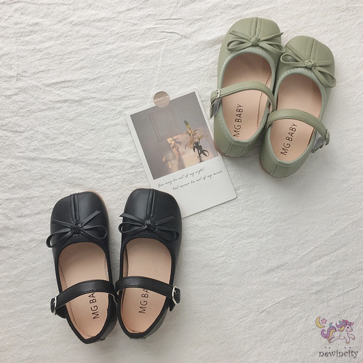 Giày Bé Gái Cột Nơ Phong Cách Hàn Quốc