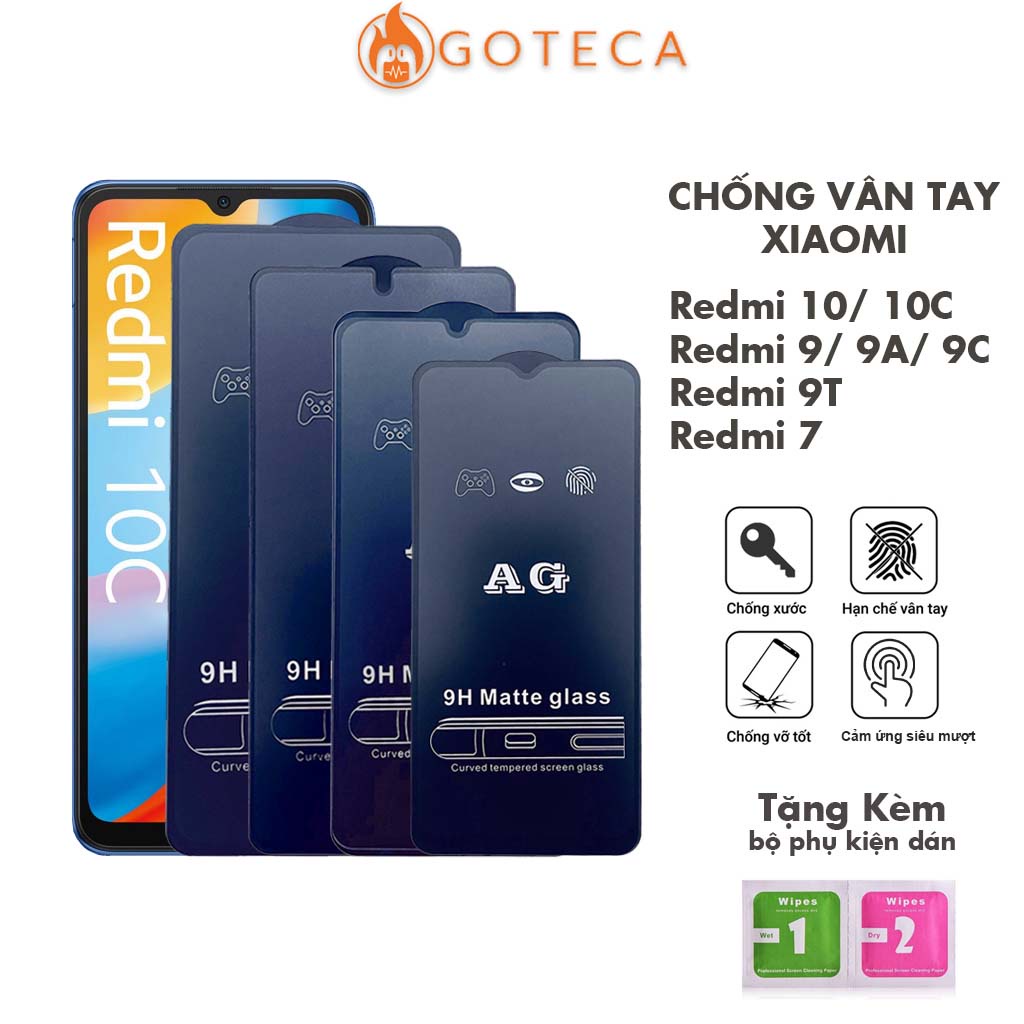 Kính cường lực Chống vân tay Redmi 10A 10C Redmi 9 9A 9C 9T 9i Redmi 7 Mi 11T Redmi 10X Cảm ứng siêu mươt -[AG]