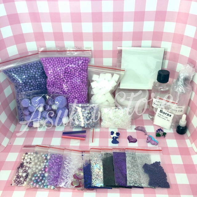 Bộ kit làm clearslime chủ đề hòn ngọc tím