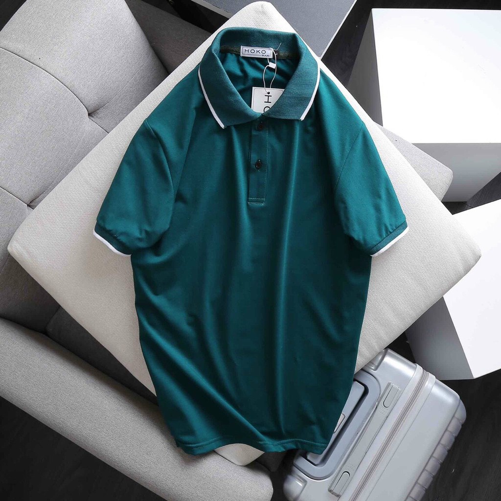 Áo thun nam ngắn tay có cổ BASIC - Áo thun nam tay lỡ - Áo thun nam tay ngắn có cổ [Có video sản phẩm] | BigBuy360 - bigbuy360.vn