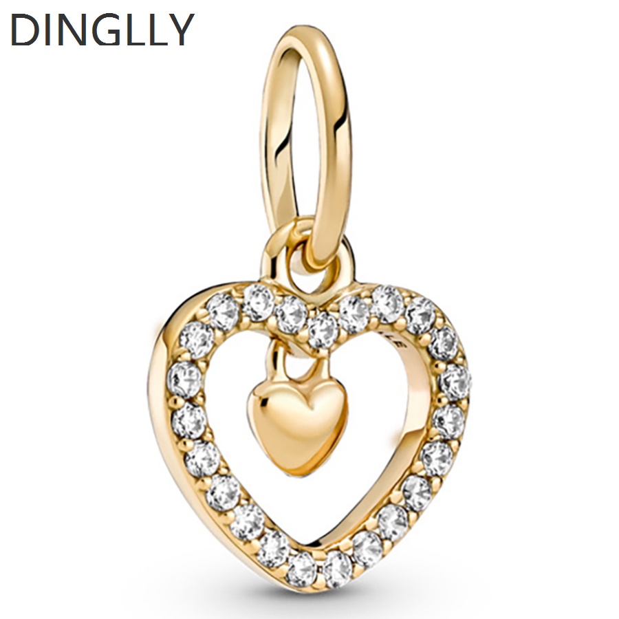 Hạt Charm Hình Trái Tim / Con Ong / Ngôi Sao / Bướm / Vòng Bắt Giấc Mơ Màu Vàng Kim Dùng Làm Trang Sức