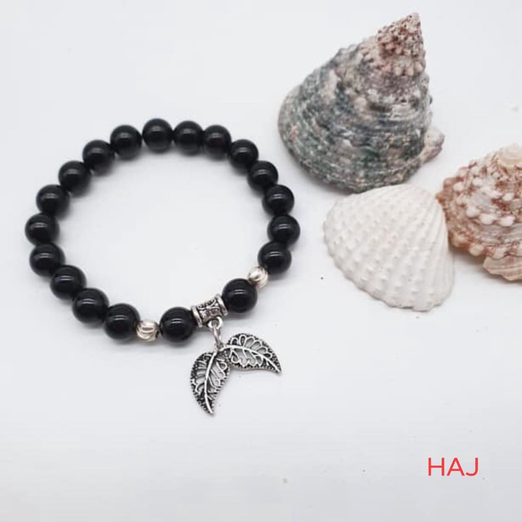 Charm ống treo lá bạc ta