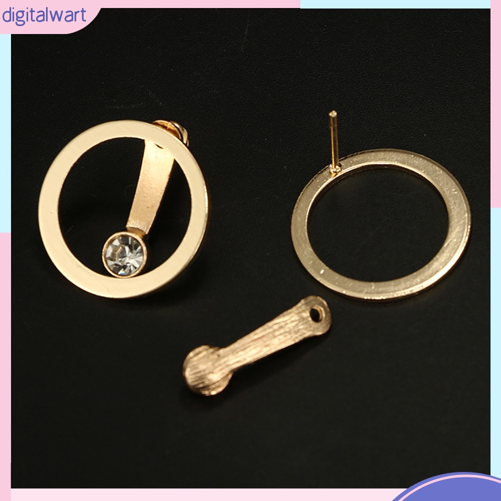 Khuyên tai 2 mặt đính đá thời trang cho nữ