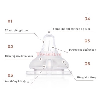 (Giá 1 cặp) Núm ty Moyuum Hàn Quốc số 1-4