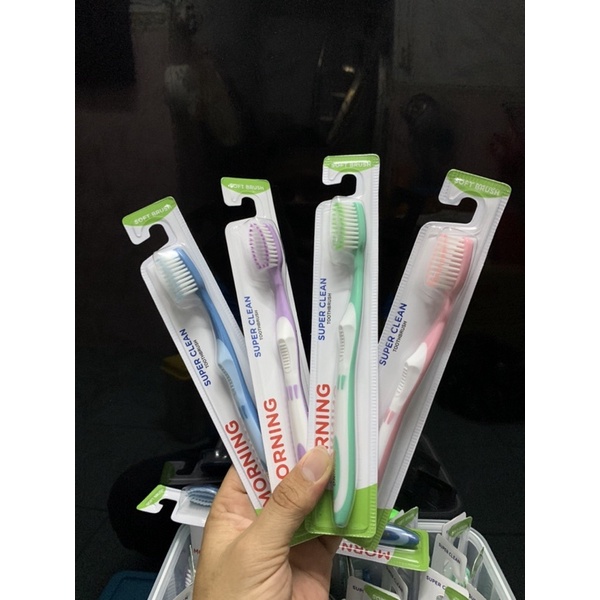 COMBO 5 CÂY BÀN CHẢI MORNING LÔNG TƠ SIÊU MỀM
