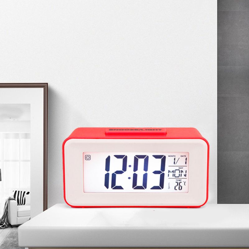 ✿ Đồng Hồ Báo Thức Điện Tử Màn Hình LED Hiển Thị Lịch Và Nhiệt Độ Trong Tuần Tiện Dụng Cho Học Sinh