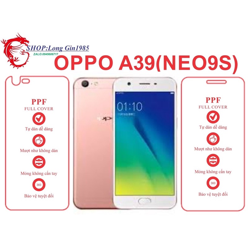 Oppo A39 Neo9S miếng dán trong Ppf mặt sau và mặt trước chống va đập chống trầy xước