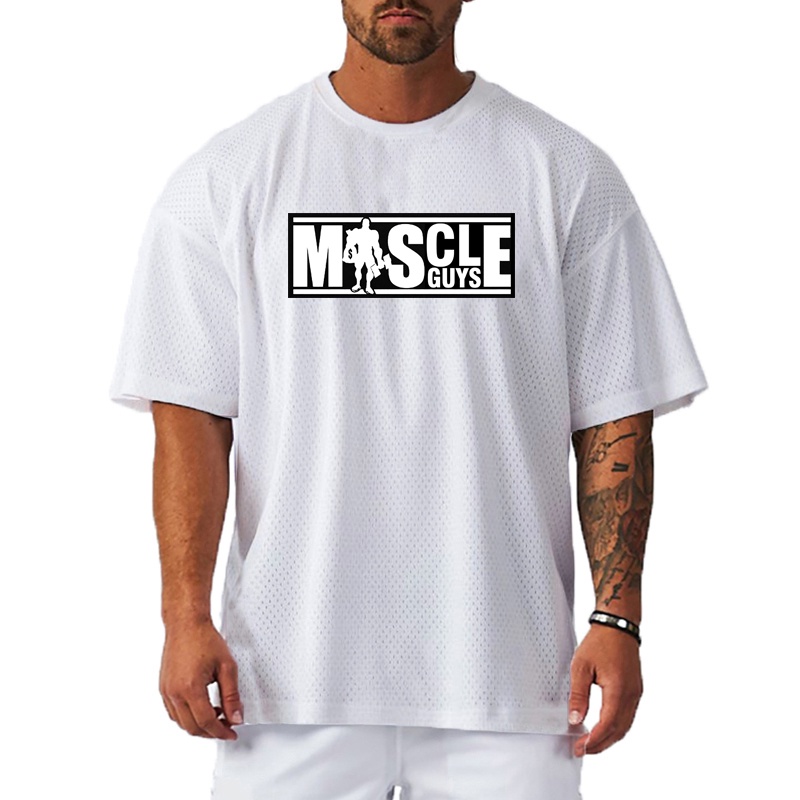 Áo Thun Thể Thao Tay Ngắn Phối Lưới Khô Nhanh Thời Trang Cho Nam