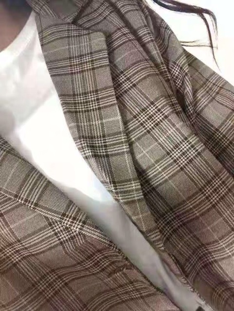 [Hàng có sẵn]Set áo Blazer chân váy kẻ nữ (có ảnh thật) | BigBuy360 - bigbuy360.vn