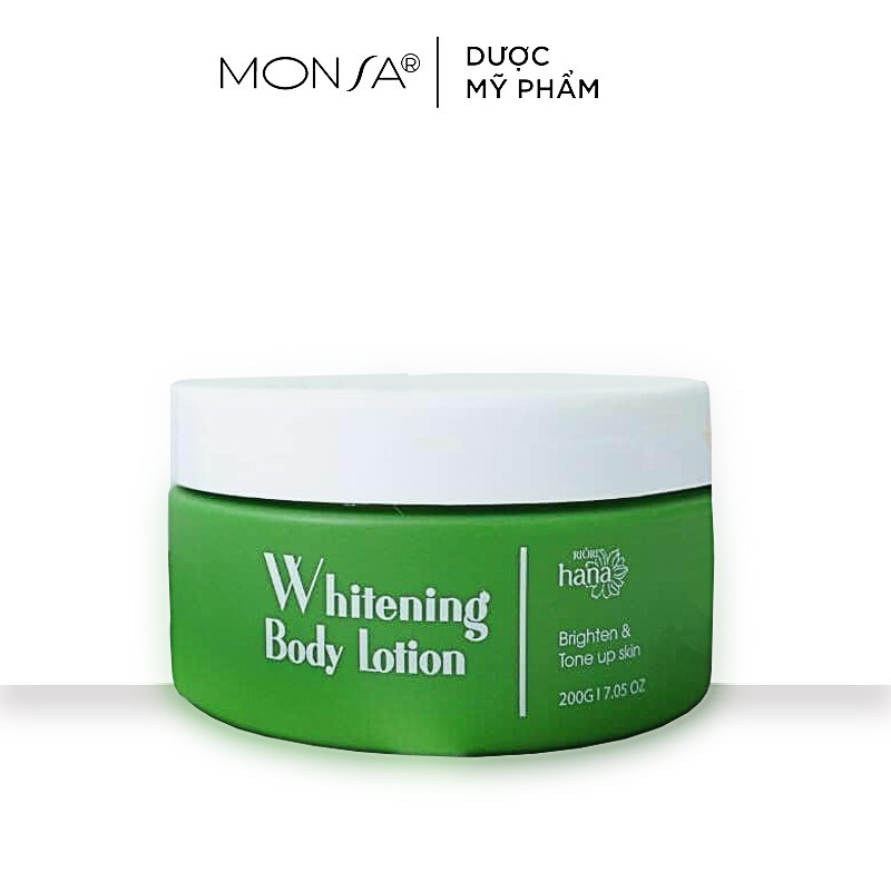 Kem Body Dưỡng Trắng Da Riori Whitening Body Lotion 200g – Kem Dưỡng Trắng Da Toàn Thân Giúp Da Mềm Mịn Trắng Tự Nhiên