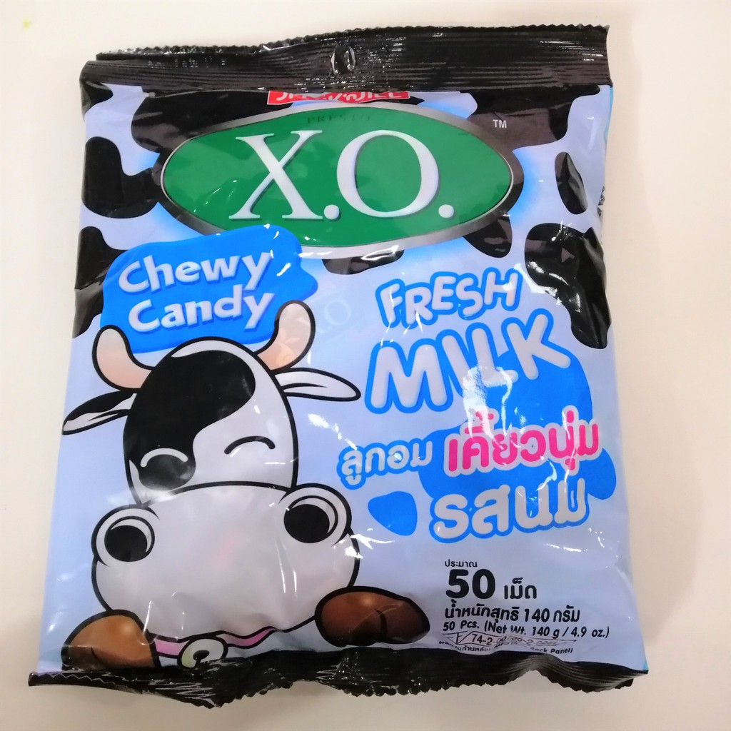 Kẹo Sữa Bò XO Thái Lan Fresh Milk Chewy Candy (Gói 140g)