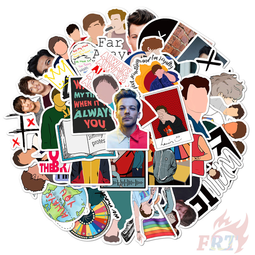 ❉ Louis Tomlinson - One Direction 1D Singer Stickers ❉ 50Pcs/Set Waterproof DIY Fashion Decals Doodle Stickers